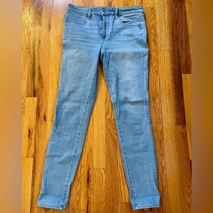 American Eagle Outfitters Light Blue High Rise Skinny Jeans Size 12 X Long